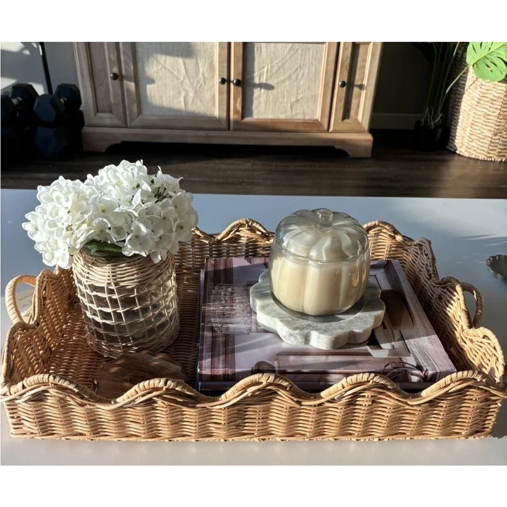 Scallop Wicker Tray - Threshold™